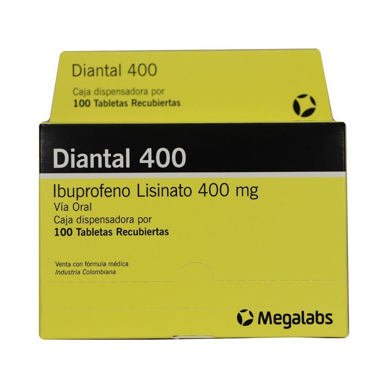 Diantal Ibuprofeno 400 mg 100 Tabletas