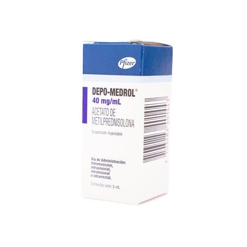 Depomedrol Metilprednisolona Acetato 40 Mg/Ml Ampolla Suspensión Inyectable Caja X 5 Pfizer