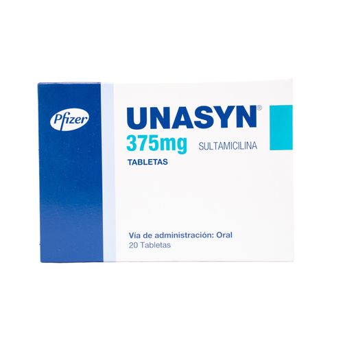 Unasyn Sultamicilina 375 Caja X 20 Tabletas Pfizer