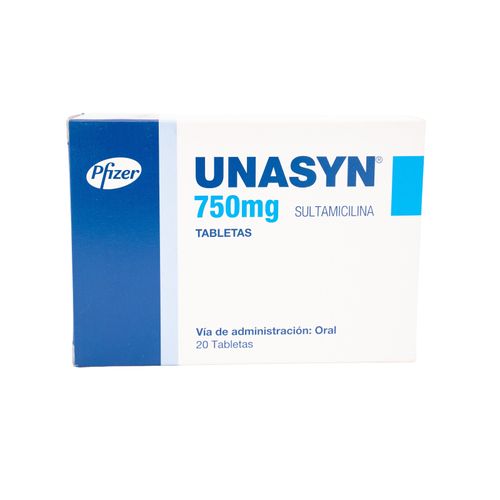 Unasyn Sultamicilina 750 Caja X 20 Tabletas Pfizer