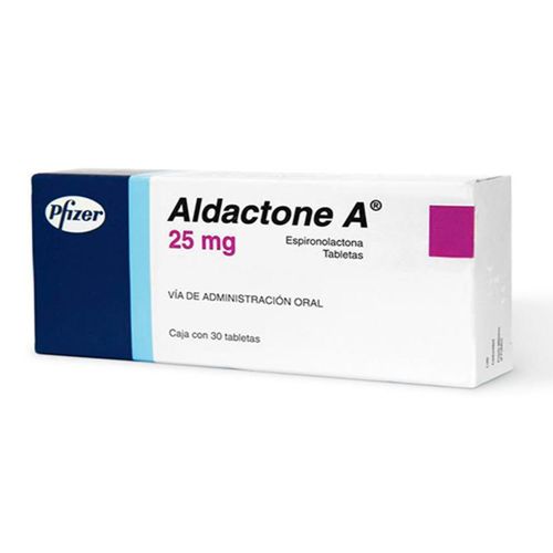 Aldactone Espironolactona 25 Mg Caja X 30 Tabletas Pfizer