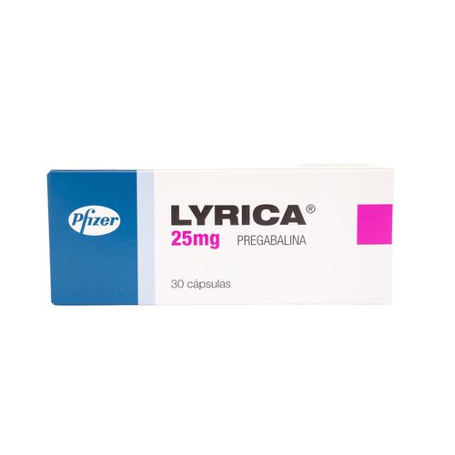 Lyrica Pregabalina 25 Mg Caja X 30 Cápsulas Aspen