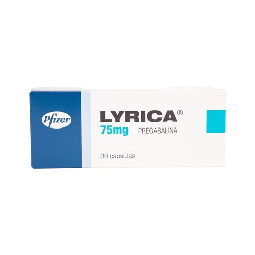 Lyrica Pregabalina 75 Mg Caja X 30 Cápsulas Aspen
