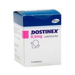 Dostinex Cabergolina 0.5 mg 8 Tabletas
