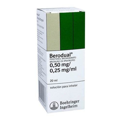 Berodual Solución Para Inhalar 0,50Mg/0,25Mg Frasco X 20 Ml Inhalador Boehringer