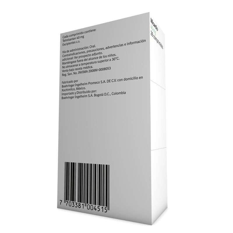 Micardis Telmisartán 40 Mg x 28 Comprimidos