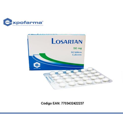 Losartan 50 Mg Caja X 30 Tabletas Expofarma