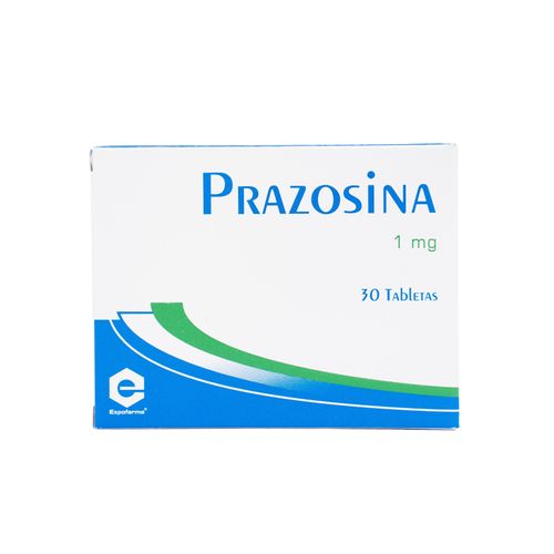 Prazosina 1 Mg Caja X 30 Tabletas Expofarma