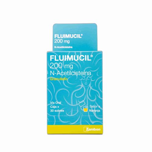 Fluimucil Acetilcisteina 200 Mg Caja X 30 Sobres Granulado Zambon