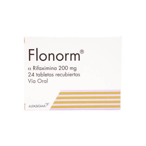 Flonorm Rifaximina 200 Mg Caja X 24 Tabletas Zambon