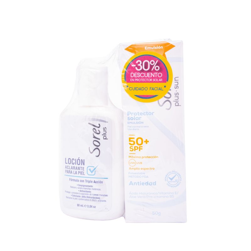 Sorel Plus SPF 50 + Sorel Plus Aclarante