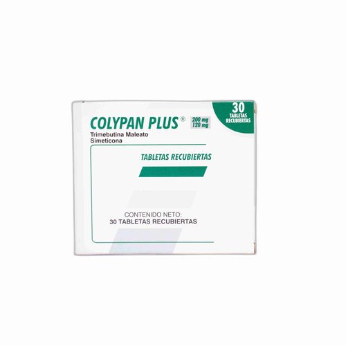 Colypan Plus Simeticona Trimebutina Maleato 200/120 Mg Caja X 30 Tabletas Farma De Colombia