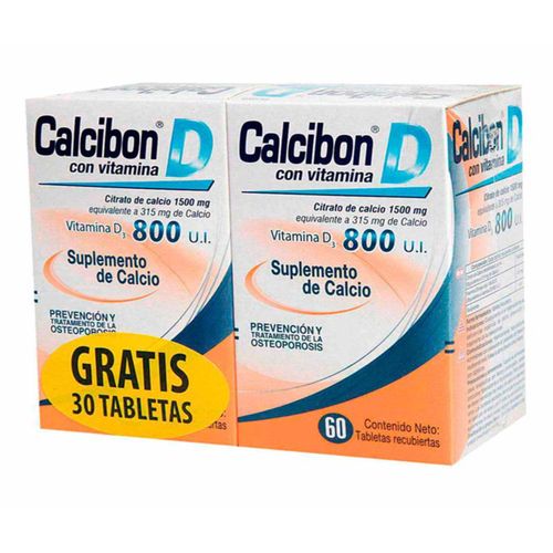 Calcibon + Calcibon 30 Frasco X 60 Tabletas Farma De Colombia