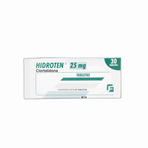 Hidroten 25 Mg Caja X 30 Tabletas Clortalidona Farma De Colombia
