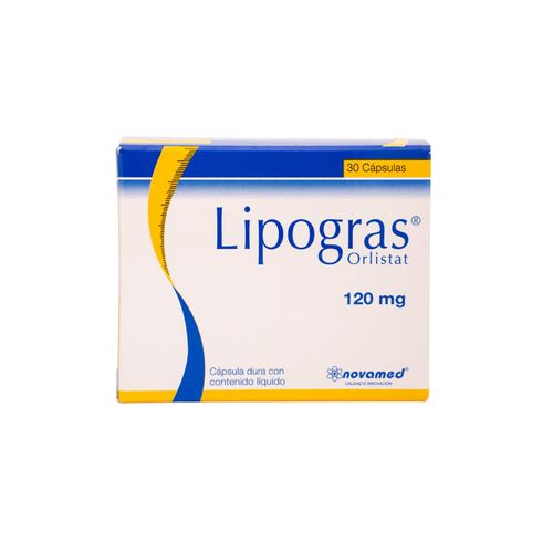 Lipogras Orlistat 120 Mg Caja X 30 Cápsulas Novamed