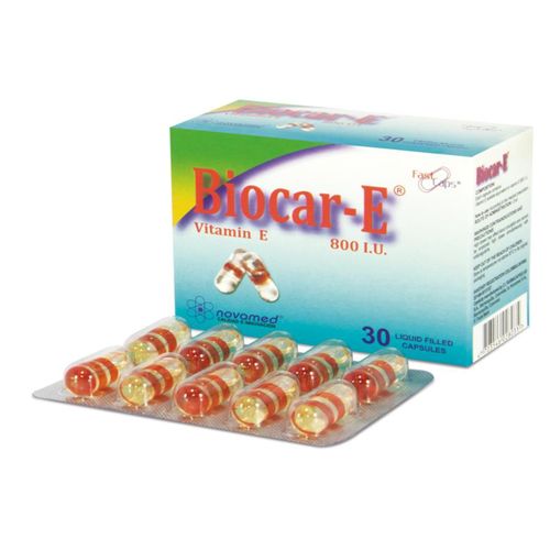 Biocar E Vitamina 800 Caja X 30 Cápsulas Líquida Novamed