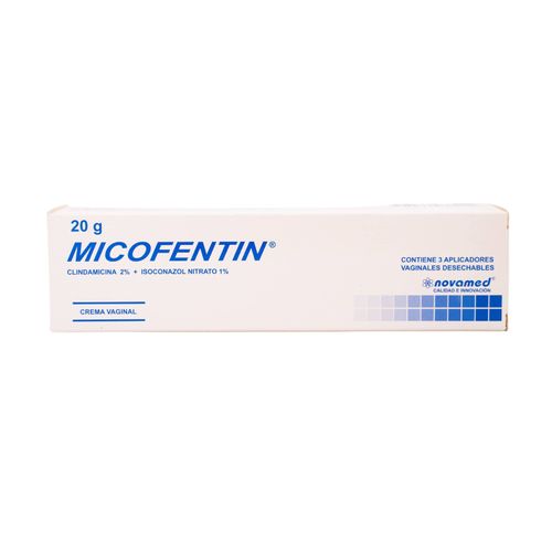 Micofentin Crema Vaginal Clindamicina Fosfato 2.5% Isoconazol Nitrato 0.1% Tubo X 20 Gr Novamed