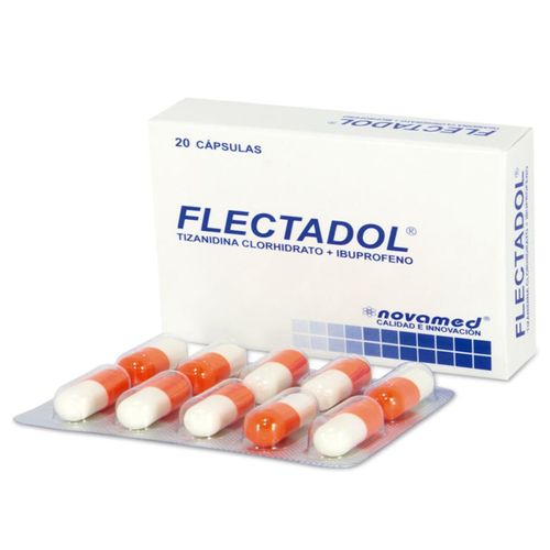 Flectadol Ibuprofeno 400 Mg Tizanidina Clorhidrato 2 Mg Caja X 20 Cápsulas Novamed