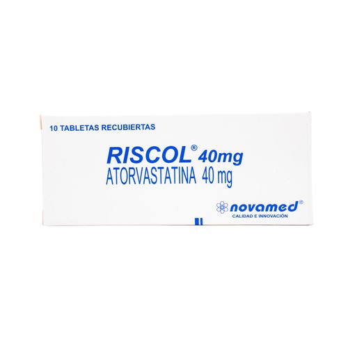Riscol Atorvastatina Cálcica Trihidrato 40Mg Caja X 10 Tabletas Novamed