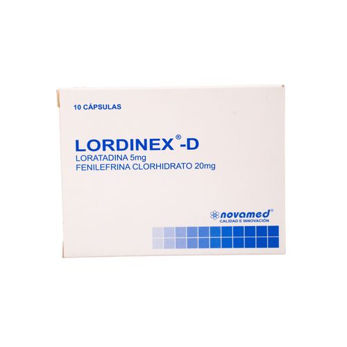 Loratadina Fenilefrina Lordinex D 5 Mg Caja X 10 Cápsulas