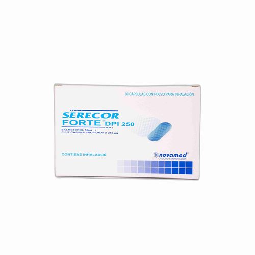 Serecor Forte Fluticasona 25 Mcg Salmeterol 50 Mcg Caja X 30 Cápsulas Inhalar Novamed