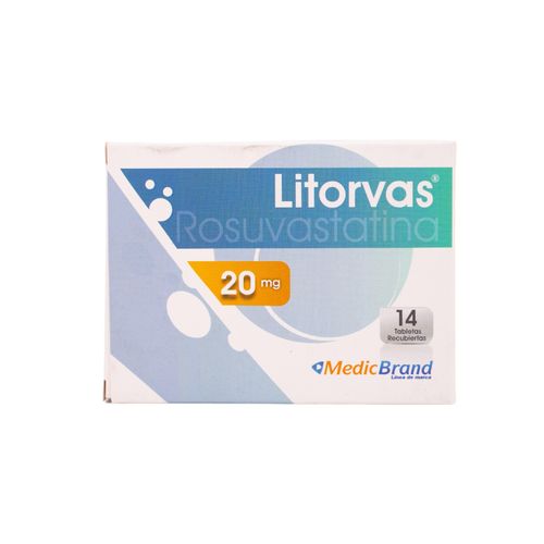 Litorvas Rosuvastatina 20 Mg Caja X 14 Tabletas Coaspharma
