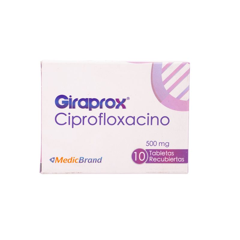 Giraprox Ciprofloxacino 500 mg 10 Tabletas