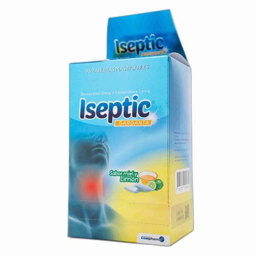 Iseptic Garganta Sabor Miel Limón Caja X 96 Tabletas Coaspharma