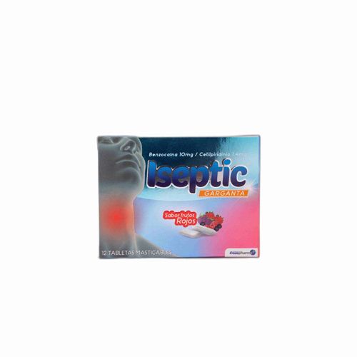 Iseptic Garganta Sabor Frutos Rojos Caja X 12 Tabletas Coaspharma