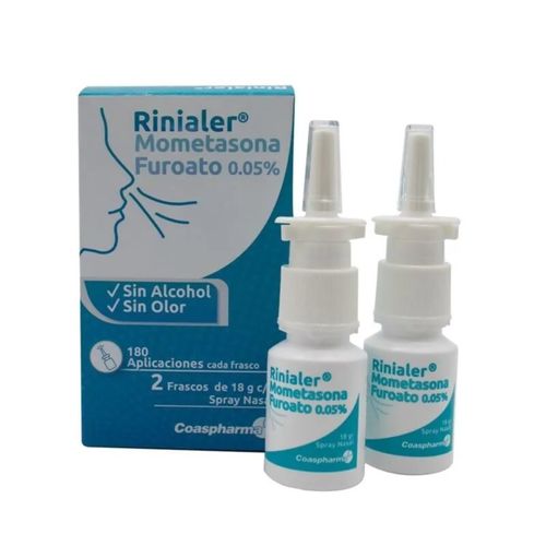 Rinialer Mometasona Furoato 0,05% Frasco X S 2 Unidades 18 Gr Solución Coaspharma