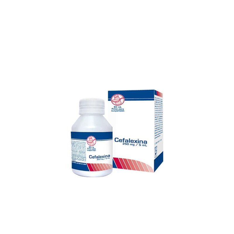 Cefalexina suspensión oral 250 mg frasco 60 ml
