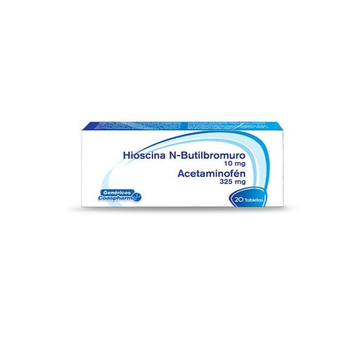 Hioscina Butil Bromuro 10 + 325 Mg Caja X 20 Tabletas Coaspharma