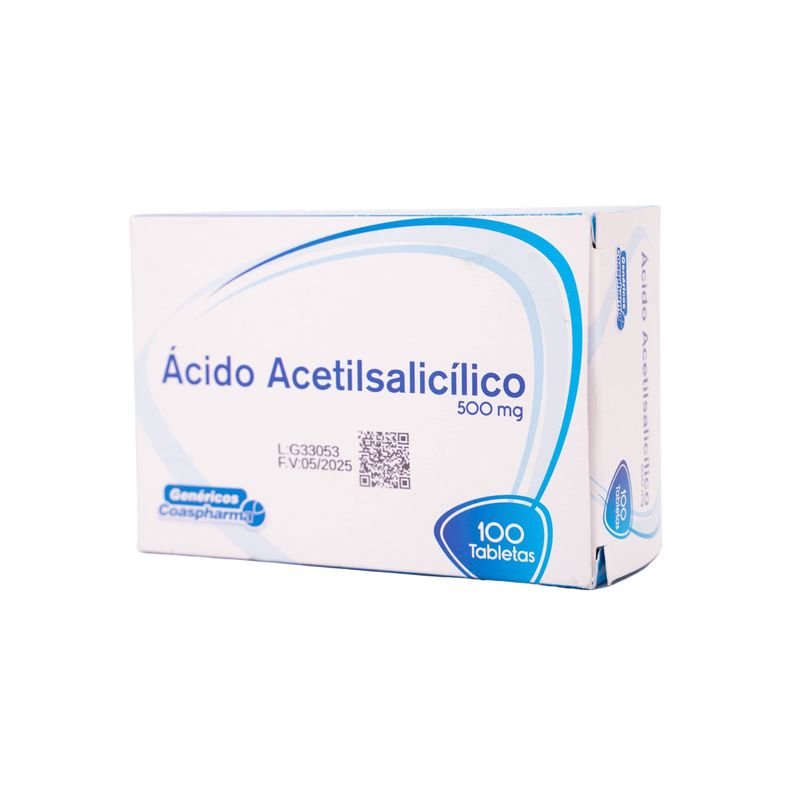 Ácido Acetil Salicílico 500 mg 100 Tabs