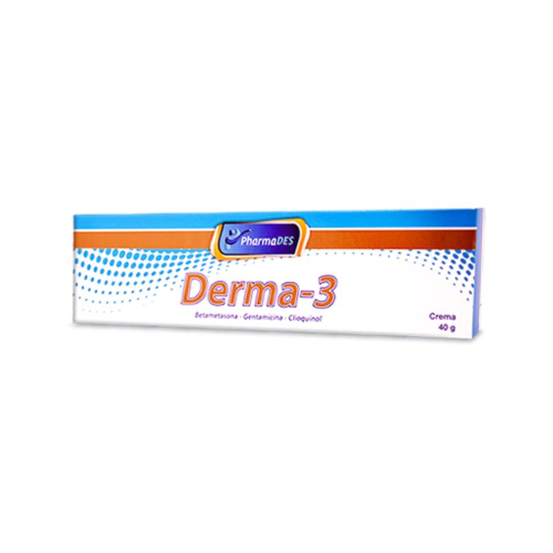 Derma-3 Clioquinol Gentamicina Crema 40 Gr
