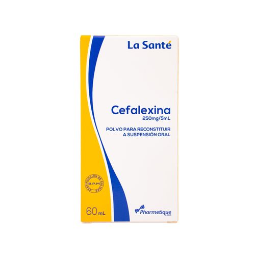 Cefalexina 250Mg/5Ml Frasco X 60 Ml Suspensión La Santé