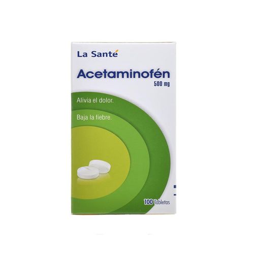 Acetaminofén 500 Mg Caja X 100 Tabletas La Santé