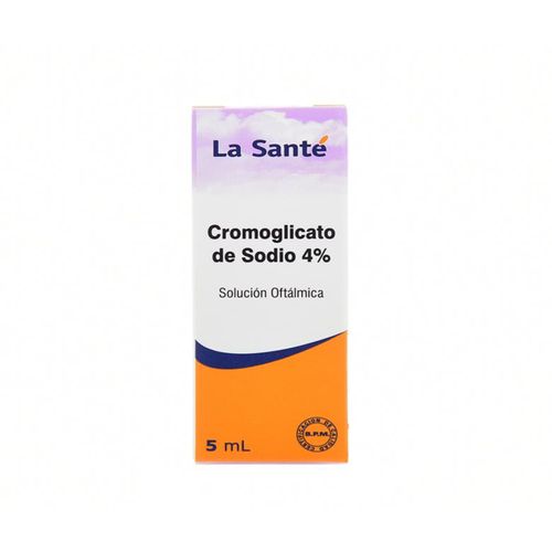 Cromoglicato Sódico Solución Oftálmica 4 % Frasco X 5 Ml La Santé