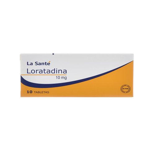 Loratadina 10 Mg La Santé Caja X 10 Tabletas