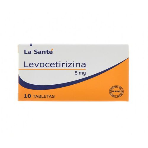 Levocetirizina 5 Mg La Santé Caja X 10 Tabletas