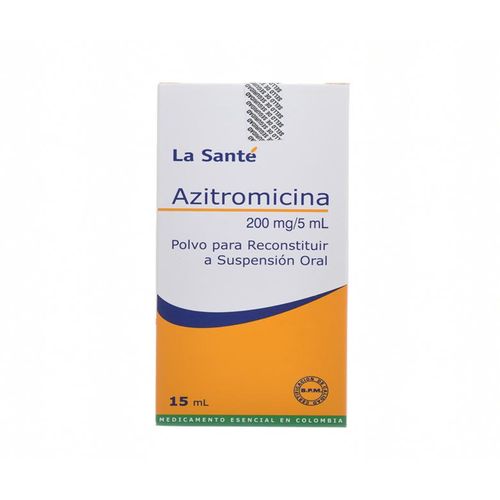 Azitromicina 200 Mg/5Ml Frasco X 15 Ml Suspensión La Santé