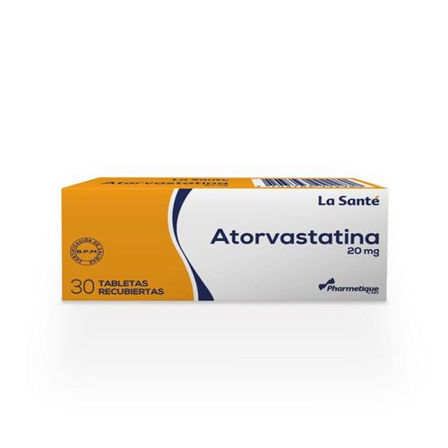 Atorvastatina 20 Mg La Santé Caja X 30 Tabletas