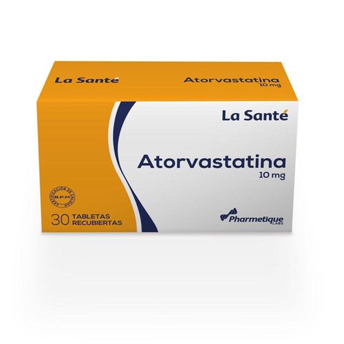 Atorvastatina 10 Mg La Santé Caja X 30 Tabletas