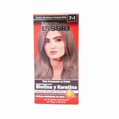 Tinte Lissia Kit Rubio Mediano Ceniza 7-1