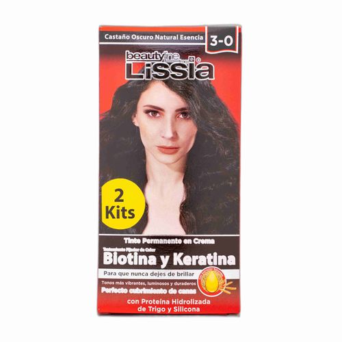 Tinte Lissia 2 Kits Castaño Oscuro 3-0