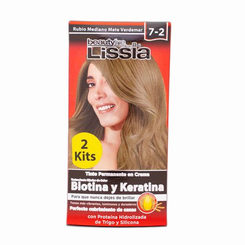 Tinte Lissia 2 Kits Rubio Mediano Mate 7-2
