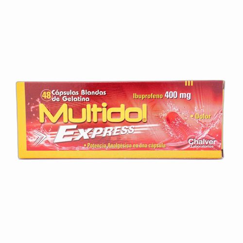 Multidol Express Ibuprofeno 400 Mg Caja X 48 Cápsulas Blanda Chalver