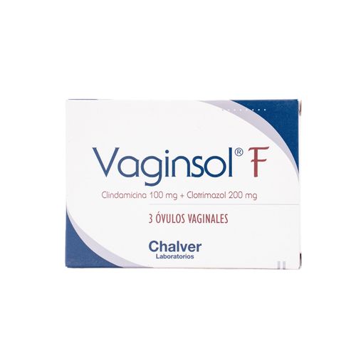 Vaginsol F Fosfato 100 Mg Clotrimazol 200 Mg Caja X 3 Ovulo Cápsula Vaginal Chalver
