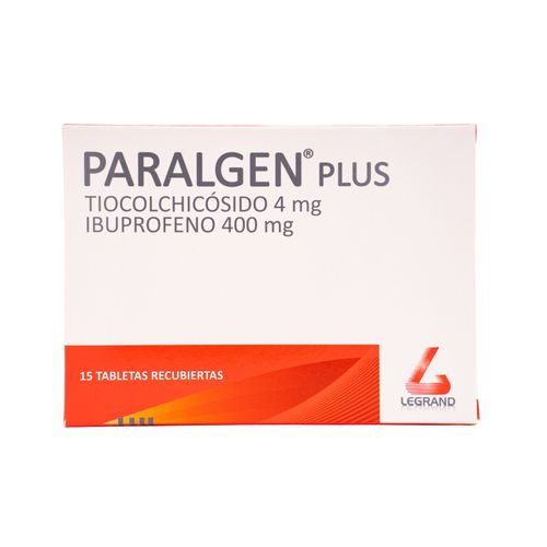 Paralgen Plus Ibuprofeno 400 Gr Tiocolchicosido 4 Gr Caja X 15 Tabletas Legran