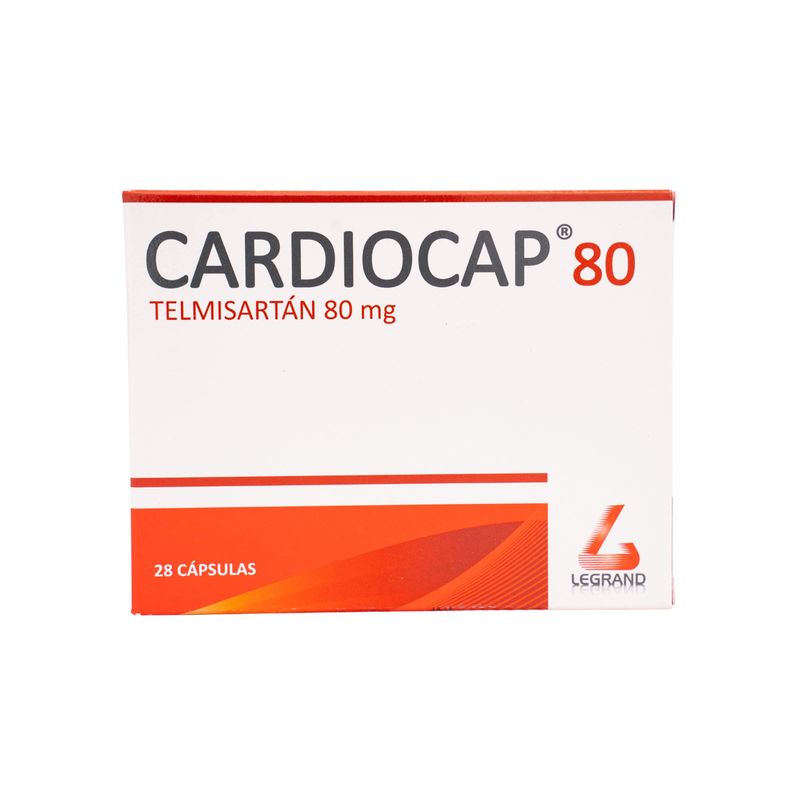 Cardiocap Telmisartán 80 mg 28 Cápsulas