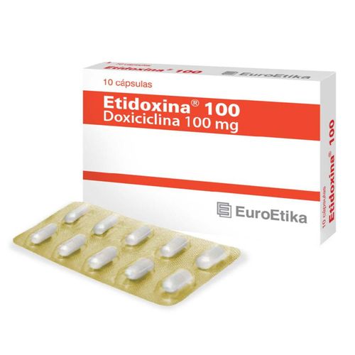 Etidoxina Doxiciclina 100 Mg Caja X 10 Cápsulas Euroetika